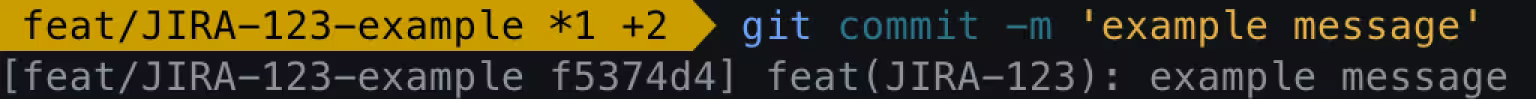 Commit message auto formatted